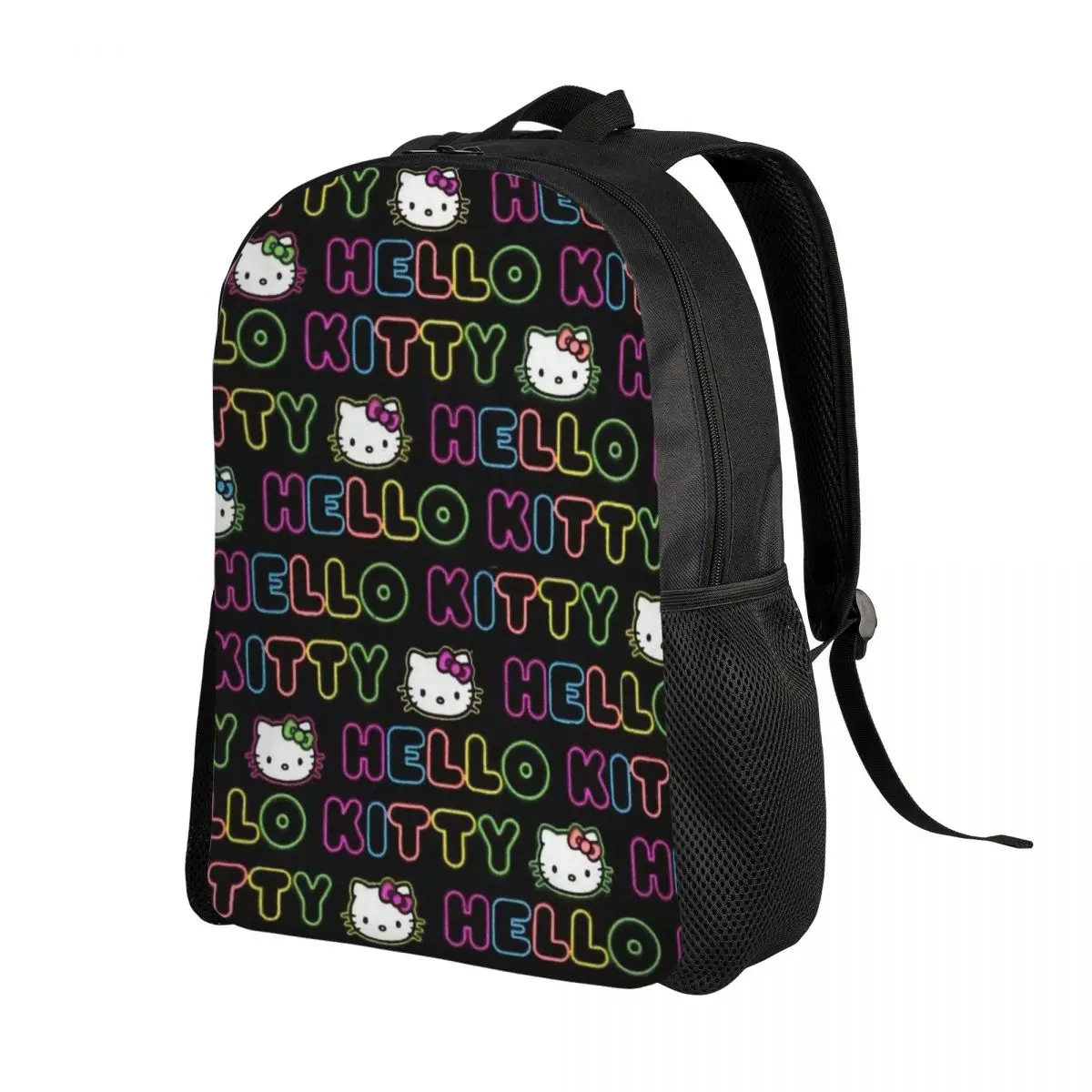 Custom Hello Kitty Pattern Backpacks for Boys Girls Sanrio School College Travel Bags Women Men Bookbag Fits 15 Inch Laptop