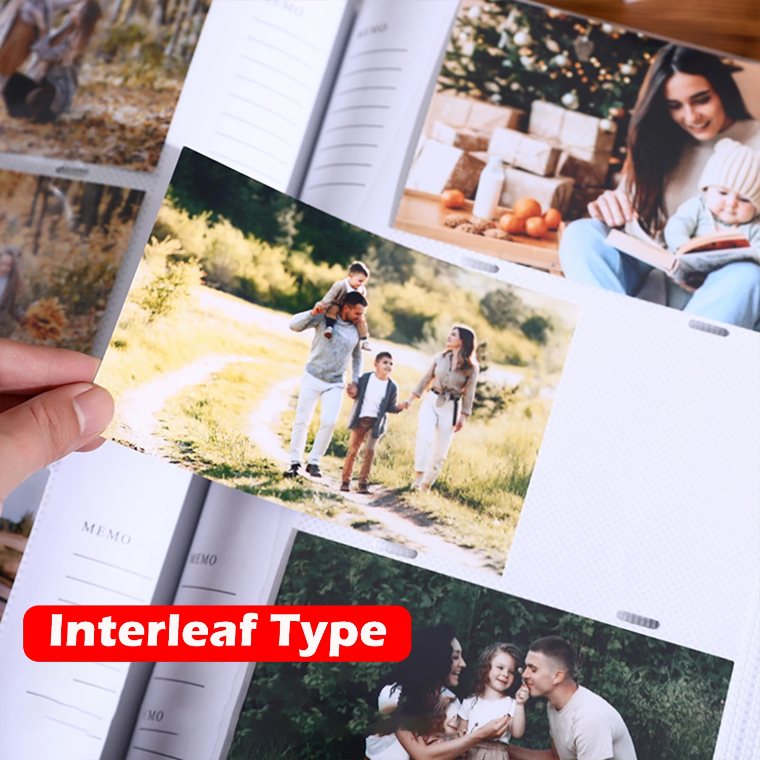 4R 6-inch Interleaf Style Family Photo Album 300pcs Large Capacity Photo Album Writable Collection Of Children Growth
