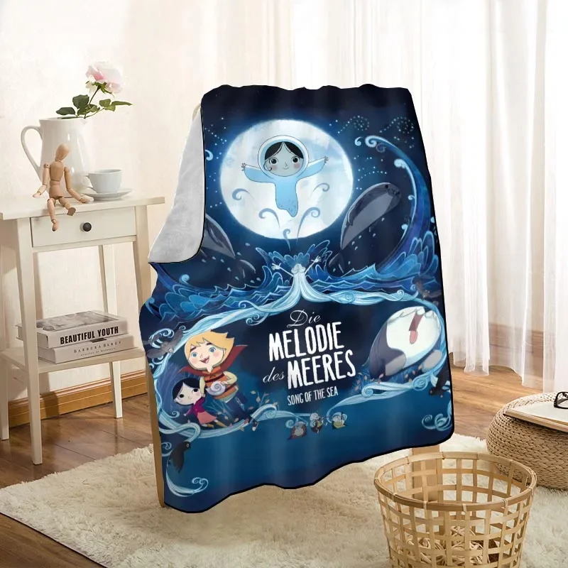 أغنية ثلاثية الأبعاد محمولة من البحر مخصصة بطانية رمي أغنية ، بطانيات شخصية ، مناسبة للأريكة والسرير والسيارة والمنسوجات المنزلية #4