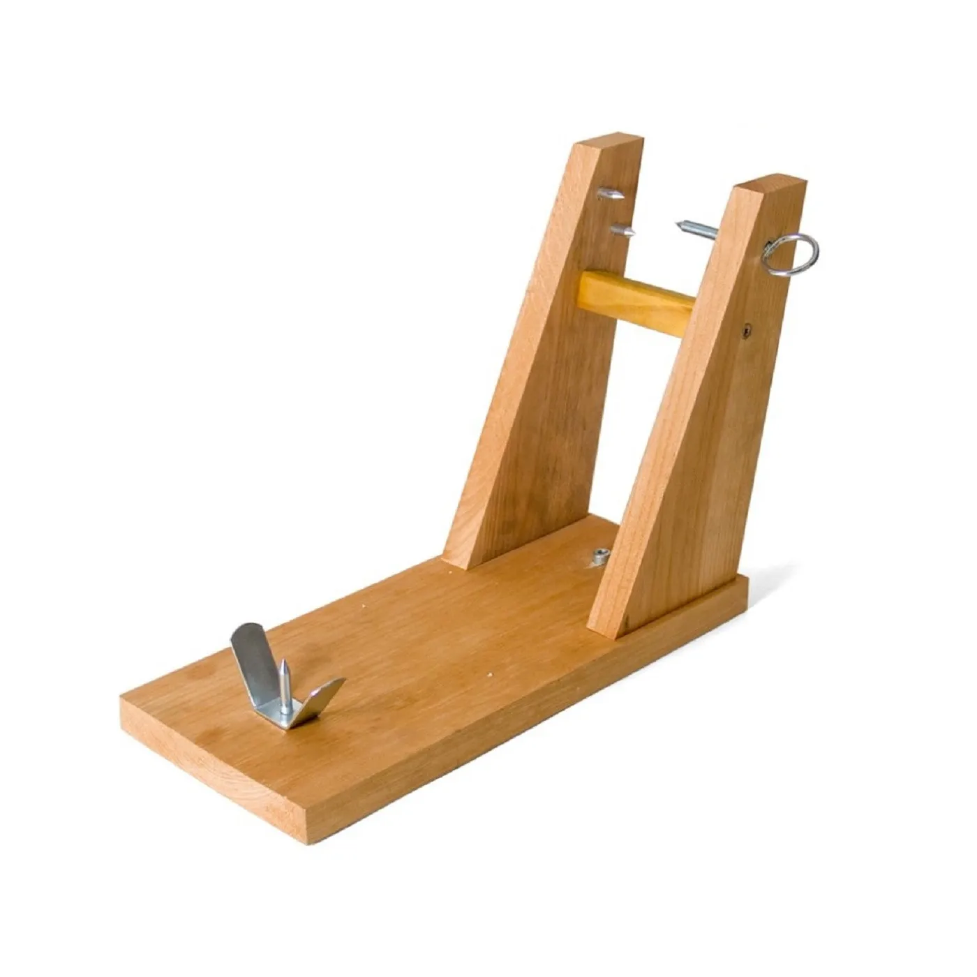 Scala 31x40 cm Wooden Ham Holder, serrano and Iberian Ham Pallet Stand with Metal Grips