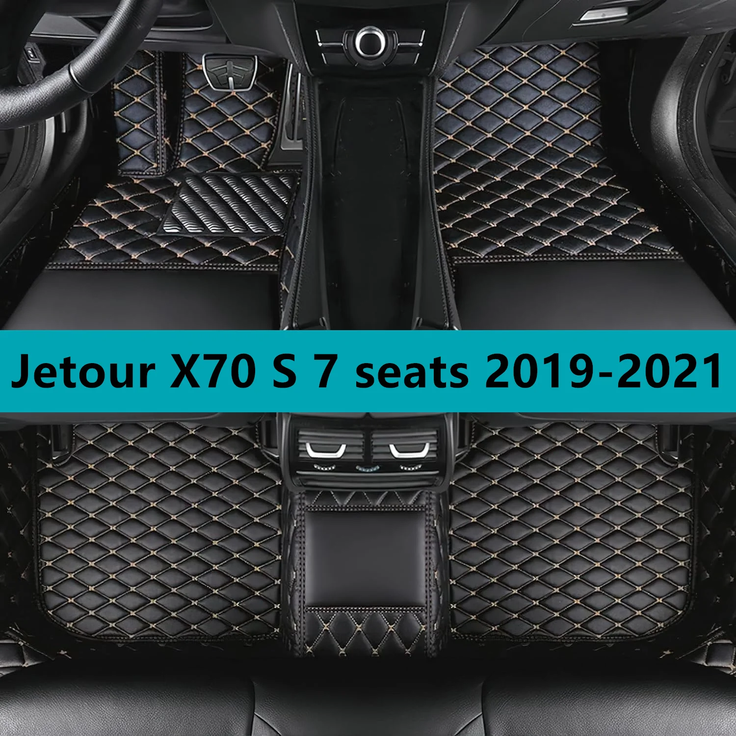 

Полный комплект автомобильных ковриков для Jetour X70 S 7 мест 2019-2021, кожаные коврики для автомобилей, коврики, автомобильные аксессуары