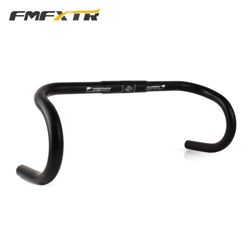 Manubrio curvo per bicicletta da strada fisso con corno di toro volante orizzontale anteriore modificato in lega di alluminio 25.4 accessori per la testa del manubrio