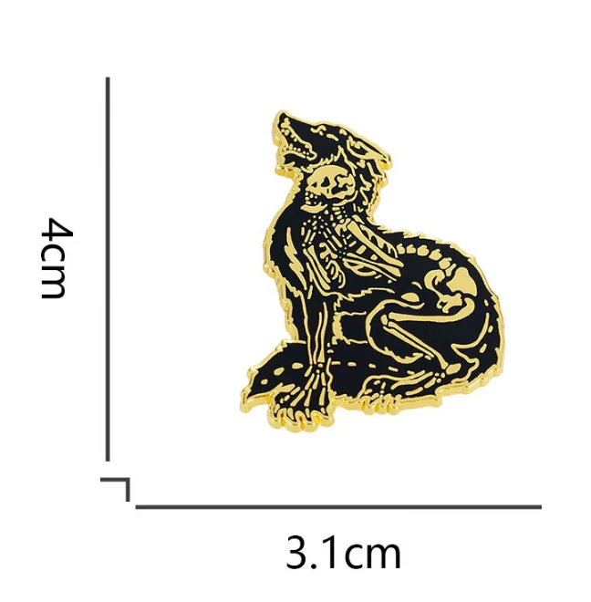 Cthulhu Leuchtturm Oktopus Cosplay Abzeichen Anime Cerberus Pin Gotischer Wolf Schädel Eulen Halloween Pin Jirai Kei Kostüm-Requisiten – Detail 9