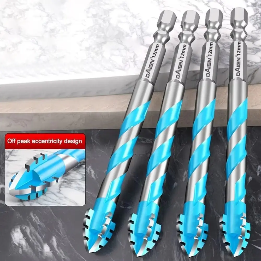 

Four-Edged Triangle Tile Drill Set High Hardness Precision Drilling Eccentric Drill 6/8/10/12mm Hole Opener Tile Drill Bit