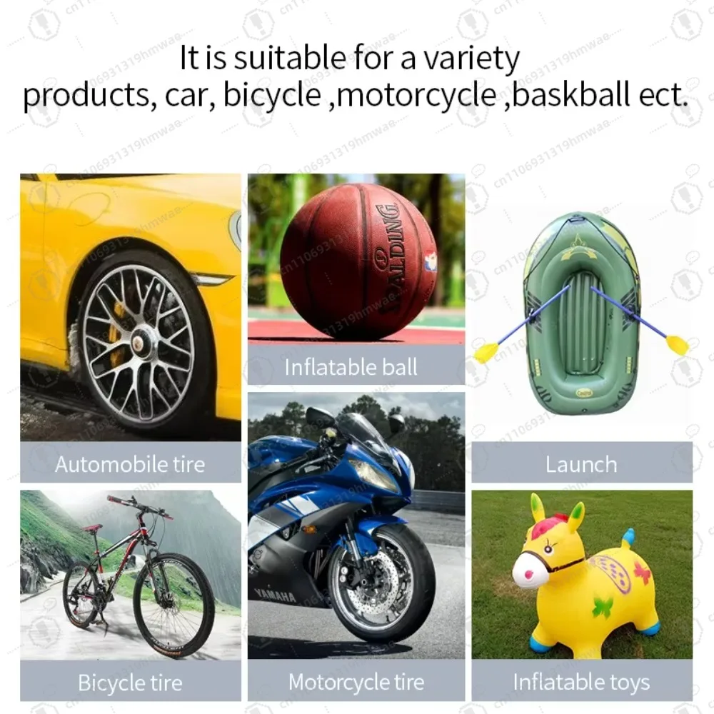 Gonfleur de pneu portatif sans fil, gonfleur de pneu de pompe à air automobile de système ABS avec moniteur de pression
