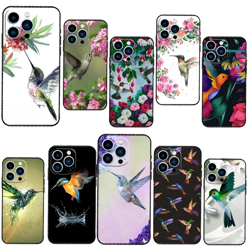 Hummingbird Case For iPhone 11 14 15 16 Plus Soft Phone Cover For iPhone XR X XS 12 13 Pro MAX Mini