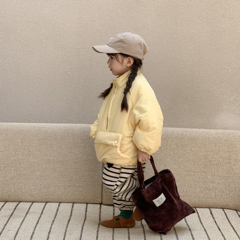 

Korean Children's Clothing Autumn Winter Boys and Girls Lightweight Cotton Jacket Children's Fashion Cotton Coat Padded Jacket W