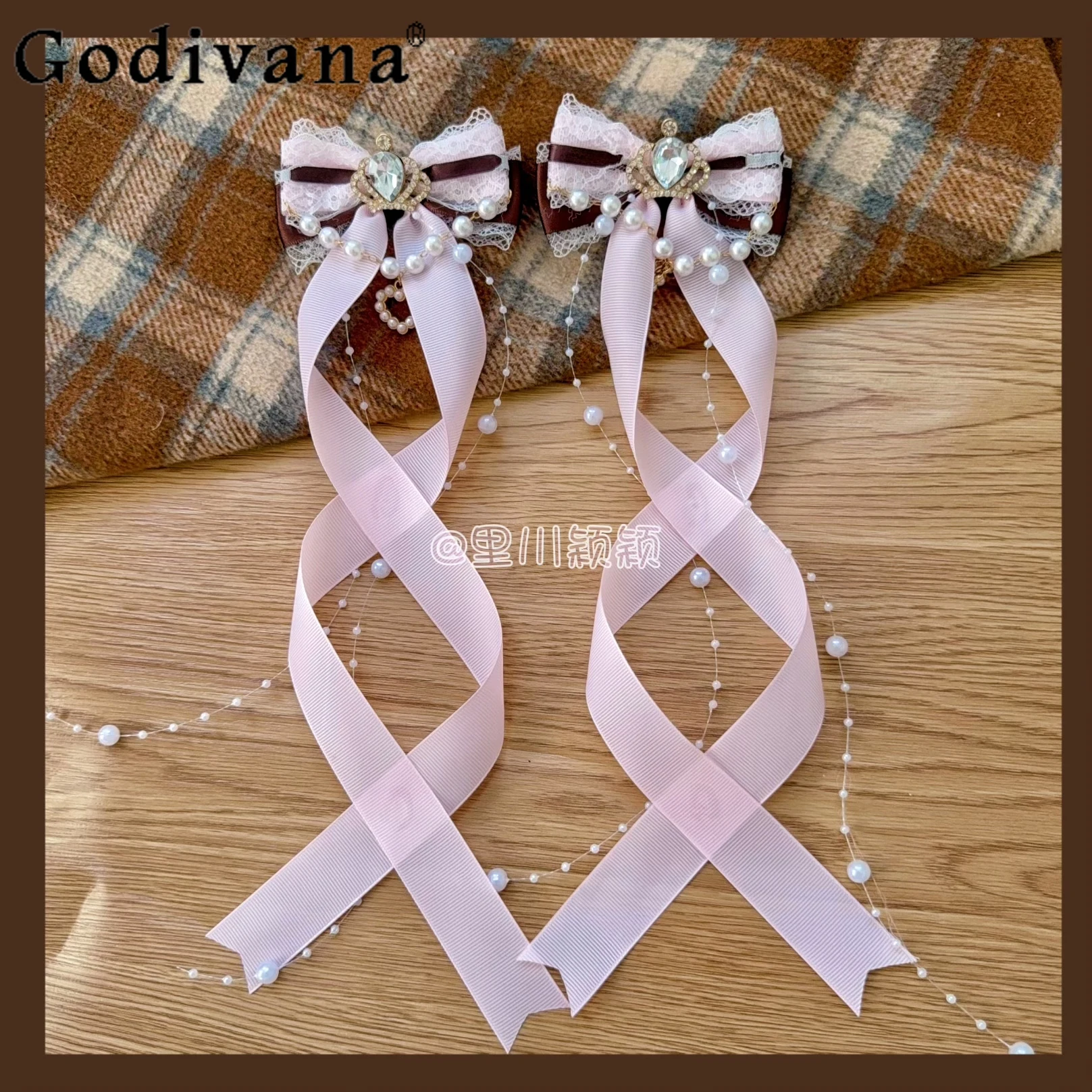 オリジナルマインシリーズ量産ロリータスイートヘアピン日本のかわいい女の子スイートボウタッセルロヘアクリップヘアアクセサリー女性