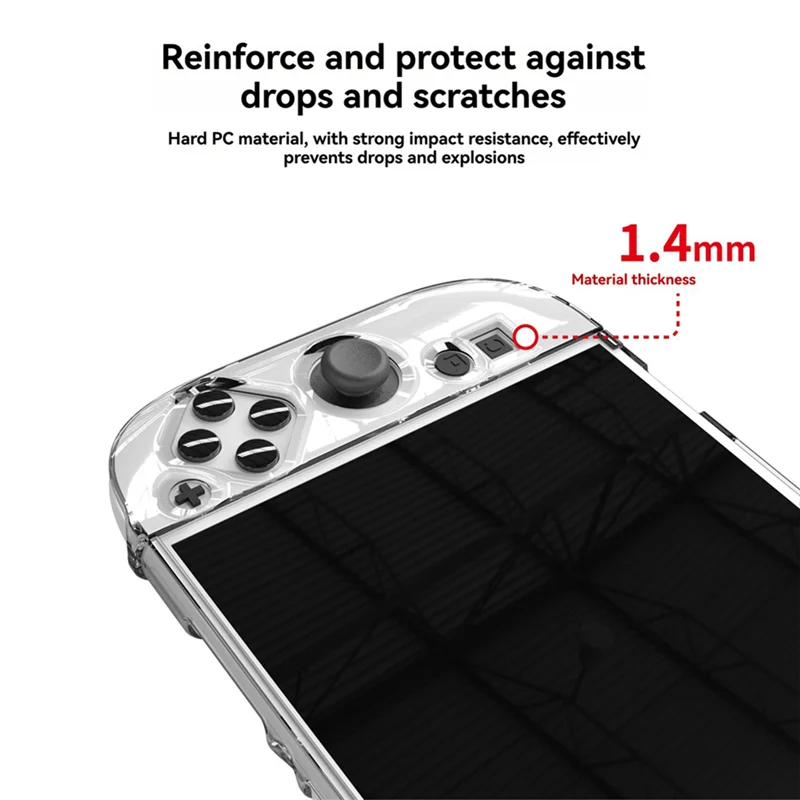B03B-Transparent Protective Case For Switch 2 Split Case Cover Anti-Fall Protective Shell Cover Game Console Clear Case