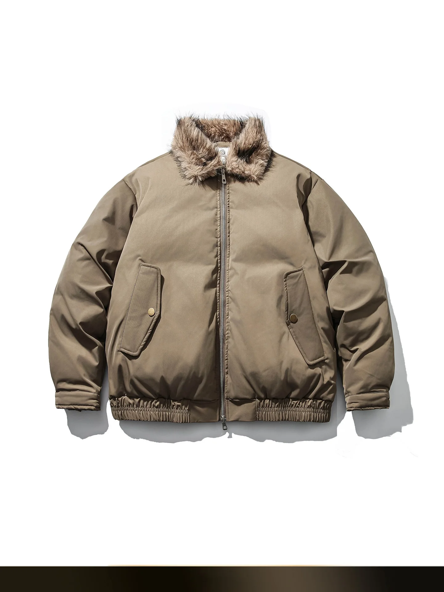 

Зимняя теплая куртка Nted в стиле ретро с меховым воротником и пэчворком, свободного кроя, для пар, молодежная, повседневная, из хлопка и полиэстера