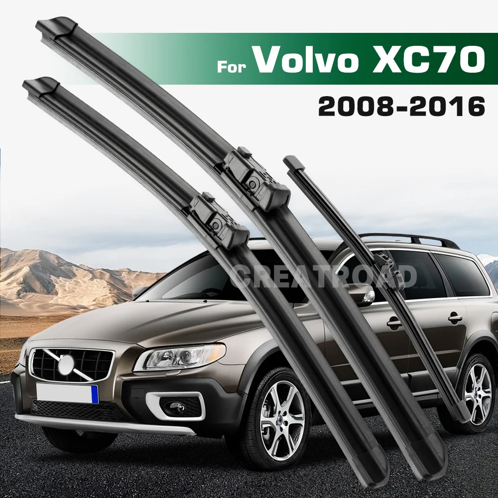 

GREATROAD Wiper LHD&RHD Front & Rear Wiper Blades Set For Volvo XC70 2008 - 2016 Windshield Windscreen Window Brushes