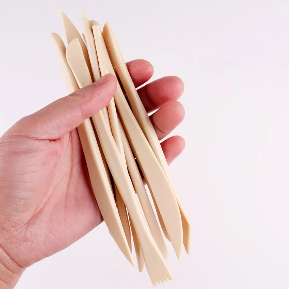 

10Pcs Clay Sculpting Tools Plastic Sturdy Pottery Carving Kit DIY Clay Carving Tools Supplies Set Pottery Modeling Scraper