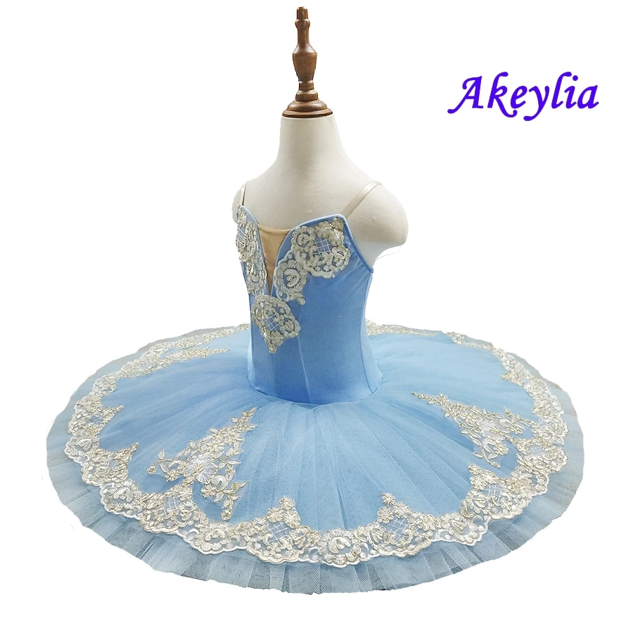 Hemelsblauw ballet kostuum kind Roze Suiker Pruim Fee Ballet Pannenkoek Kostuum jurk Roze witte Platter Bellrina Tutu BLST19007