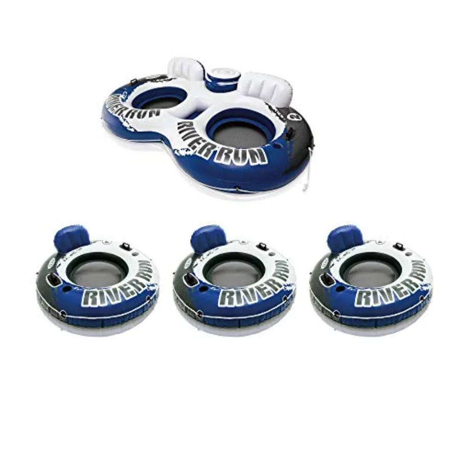 

Надувной плот-плотик для бассейна, 3 штуки, для отдыха на воде, прочный ПВХ, синий цвет, плавучий и прочный