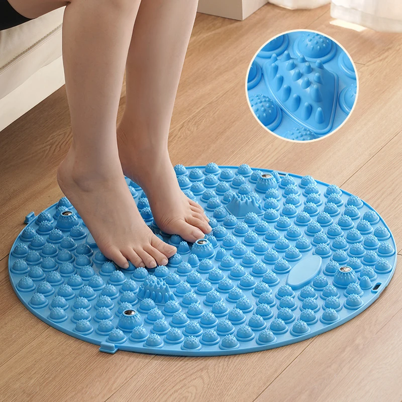 Foot Yoga Acupressure Board Massage Mat Muscle Relaxation Round ExercisePad Foot Step Through the Meridian Fitness Physiotherapy