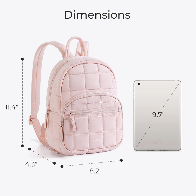 حقائب ظهر صغيرة للنساء من BAGSMART حقيبة كتب جامعية لطيفة للفتيات متعددة الوظائف حقيبة نهارية صغيرة للسفر الترفيهي حقيبة ظهر نسائية بسيطة