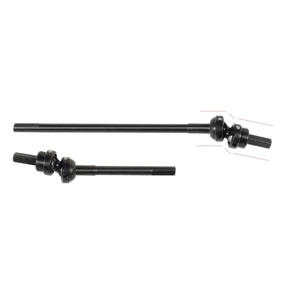 New 1/10 RC Car Front CVD 3-Section Black Drive Shaft Constant Velocity Hard Steel Straight Axle CVD RC Accessories