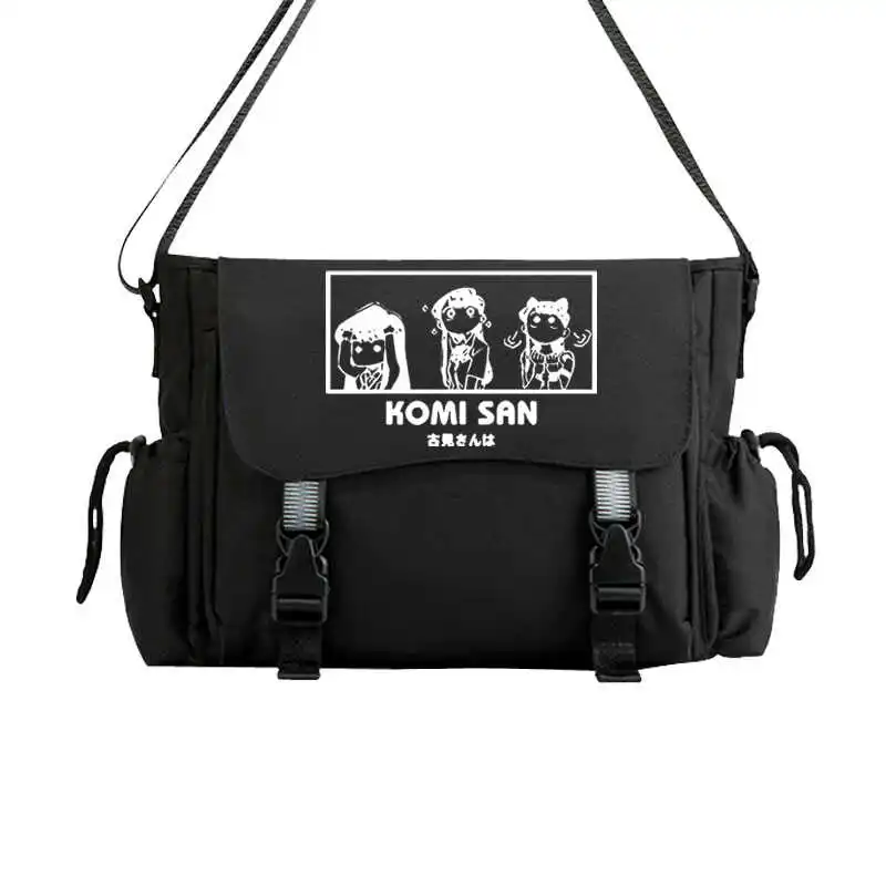 Anime Komi Can’t Communicate Komi Shoko Men Women Shoulder Bag Cosplay Cartoon Storage Schoolbag Oxford Cross Body Messenger Bag