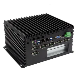 Fanless Industrial Computer, 6/7/8th Gen. Core i3/i5/i7 U Processor, 6*COM, 8*USB, 2*GLAN, 2*PCI Slot, 8GB RAM, 256GB SSD