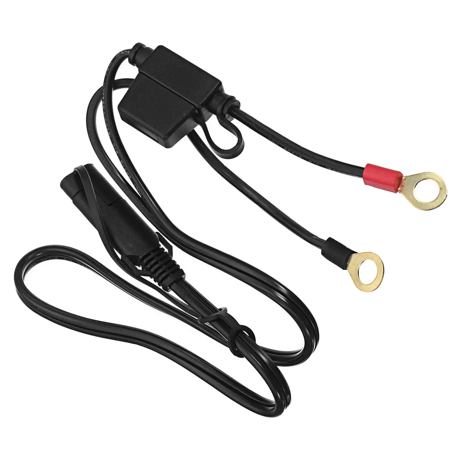 Motorcycle Battery Accessories SAE Quick Disconnect Cable O Ring Terminal Harness with 10A Fuse for Easy Connection