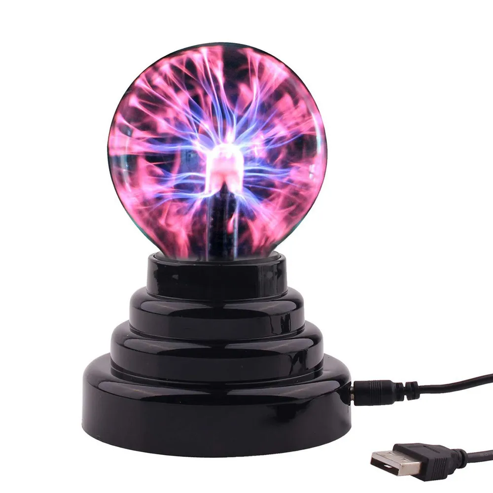 

Novelty 3D Glass Plasma Ball 3/4/5/6/8inch Magic moon Lamp Electrostatic Sphere Plasma Light Bulb Touch Table Lamp Home decor
