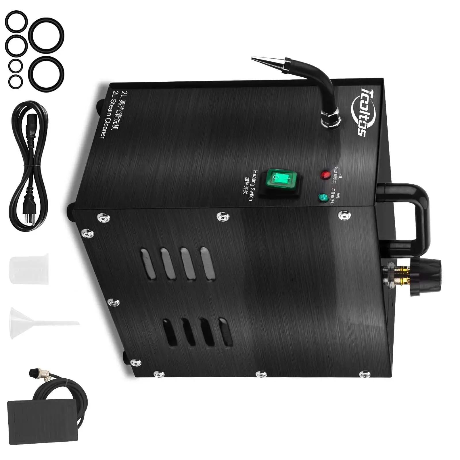 

2L Professional High-Pressure Jewelry Steamer Heavy-Duty Stainless Steel Cleaner for Restoring Silver, Gold, Gemstones & Diamo