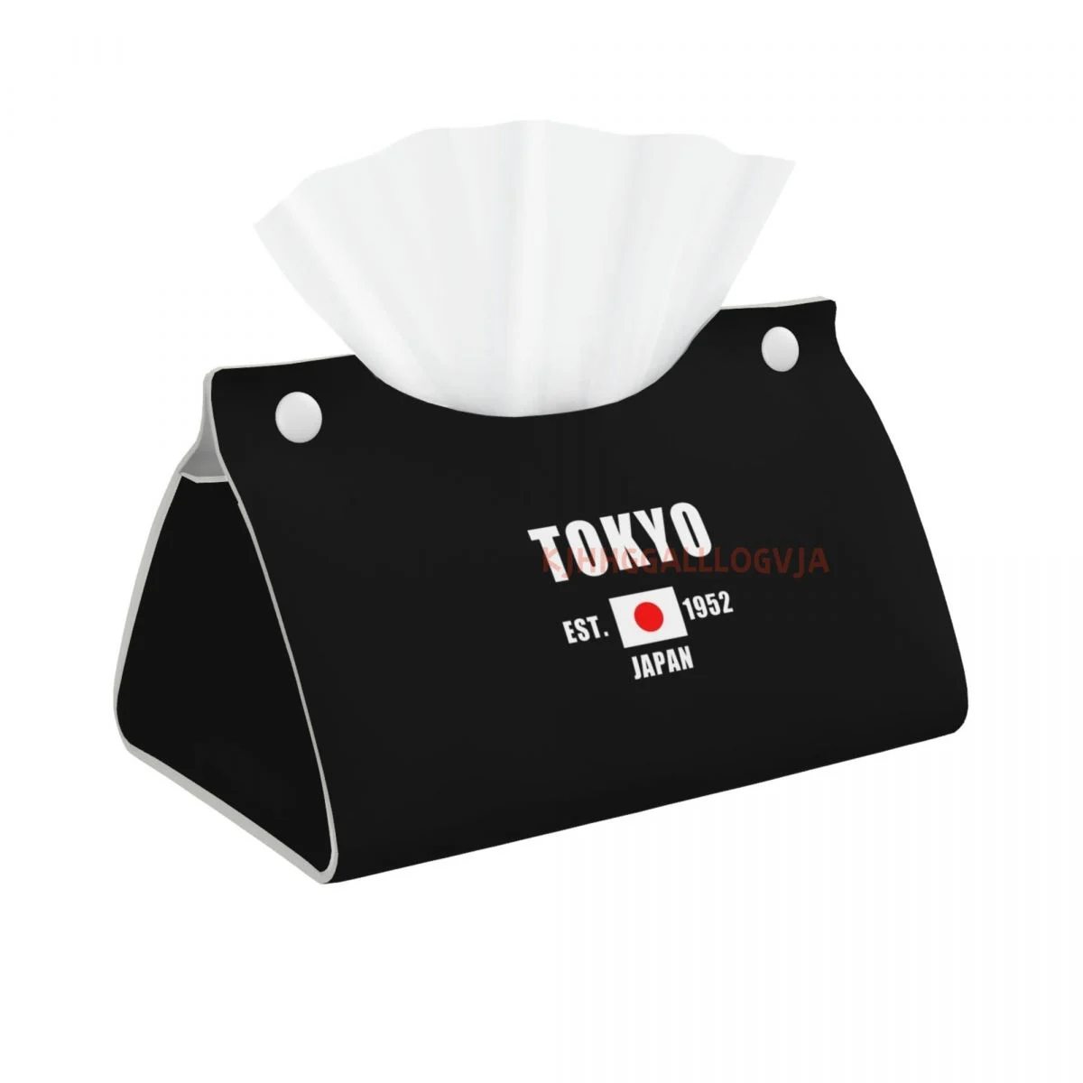 ญี่ปุ่น EST.1952 โตเกียว Capital กล่องกระดาษทิชชูสี่เหลี่ยมผืนผ้า 1908 สีชมพูสีเขียว PU หนังผู้ถือกล่องกระดาษทิชชู