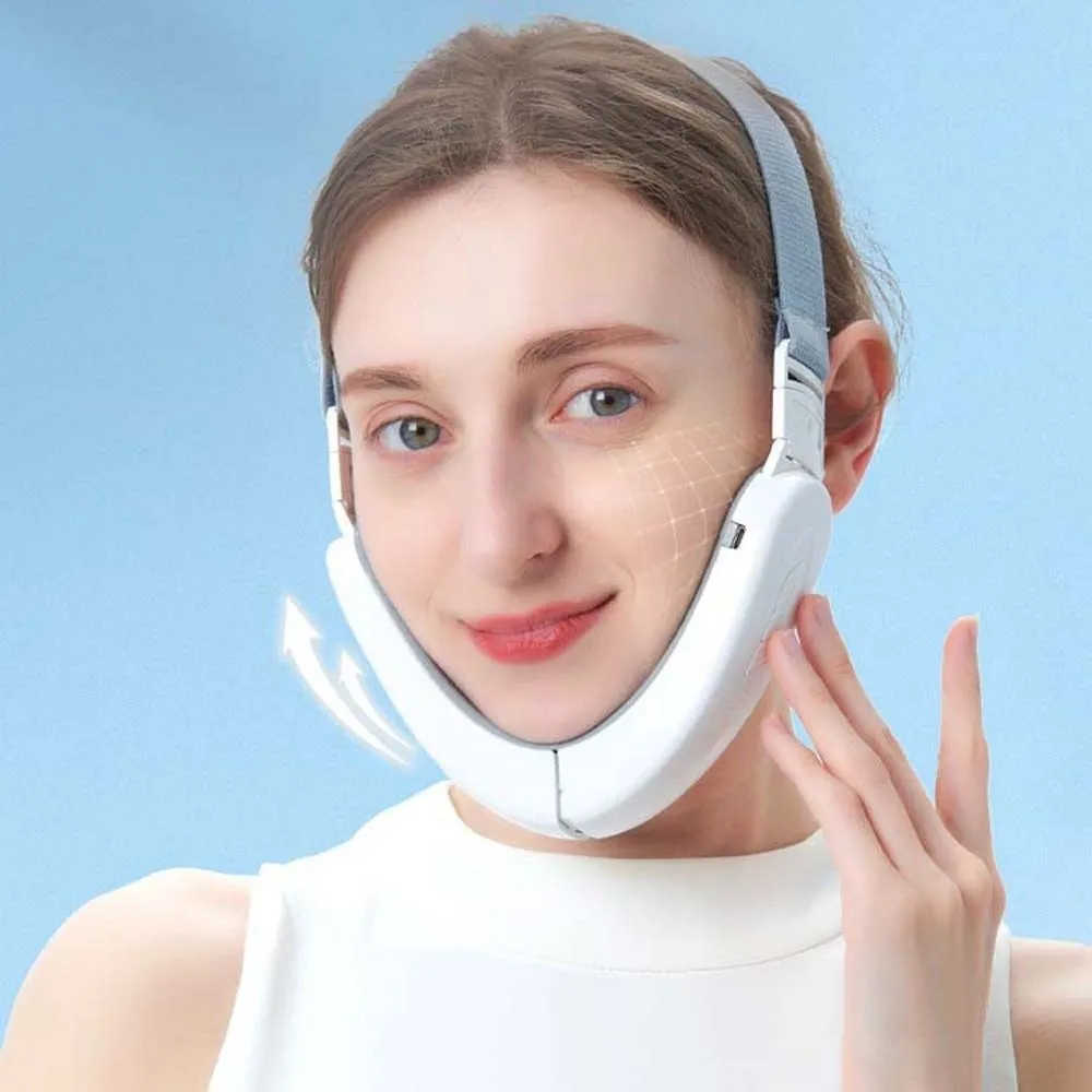 

Высокоэластичный электрический V-образный массажер для лица, удобный складной интеллектуальный массажер для лица, эластичная повязка на голову, микротоковый массажер