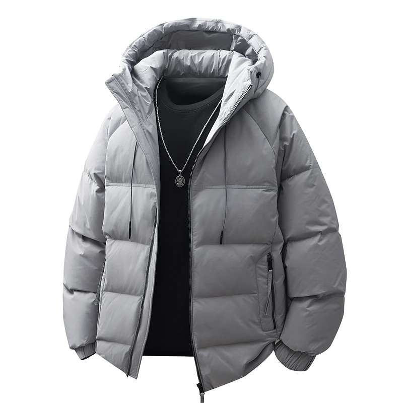 

Men's Oversized Hooded Puffer, 90% Duck Fill Heavy Warmth Short Jacket, Windproof Urban Winter Coat for Outdoor & Daily