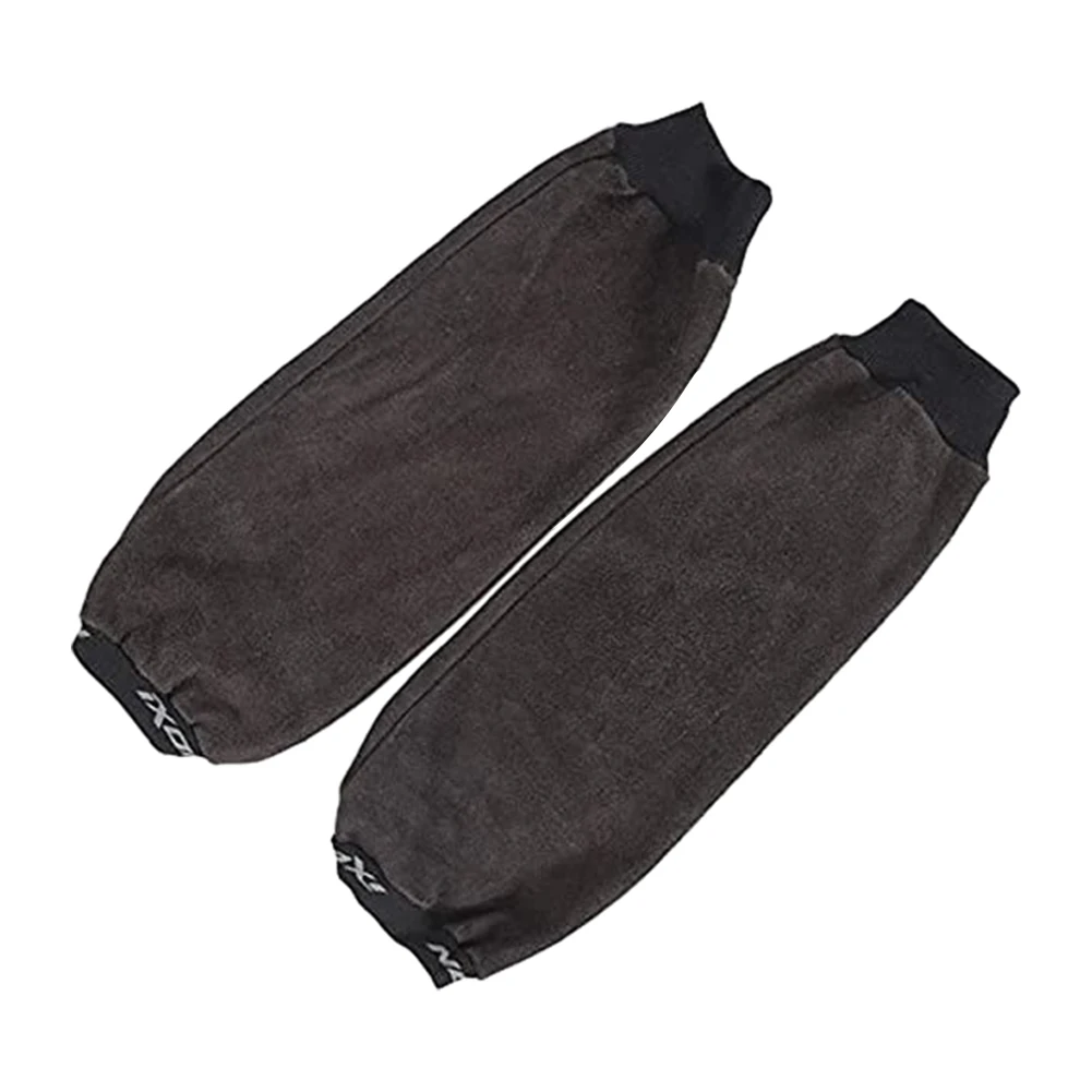 1 Pair Cowhide Welding Sleeves Arm Protection For Welding Heat Resistant Fire Protection Men Women Labor Cuffs Arm Antifouling