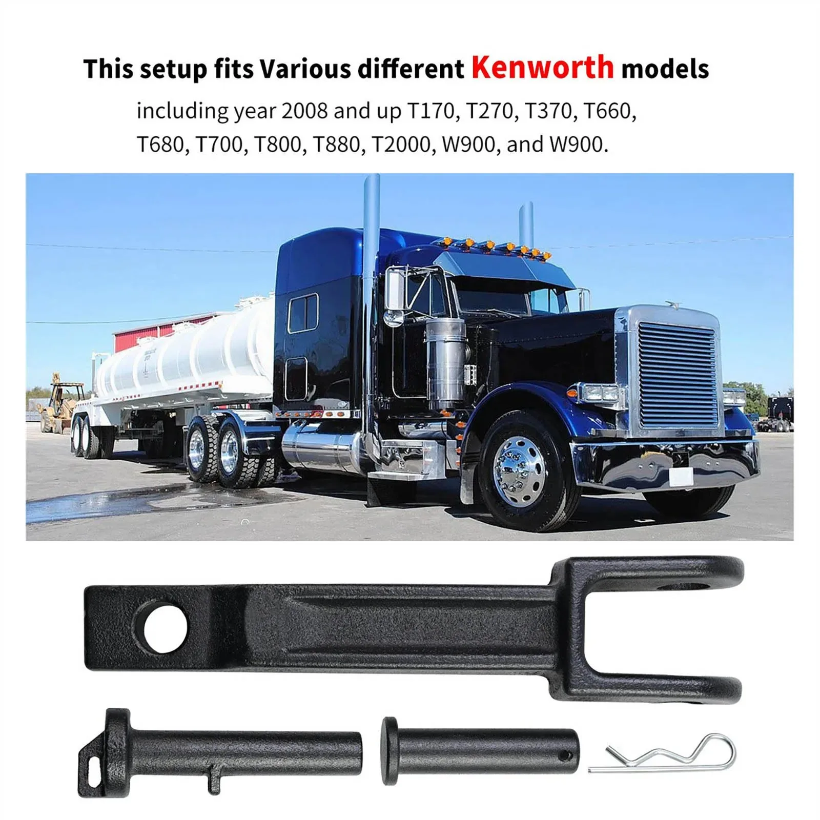 

A20-6014 Single Tow Hook Car Trailer Hooks Peterbilt/Kenworth Compatible Trailer Hitch Accessories for Trailers With Pull Pin