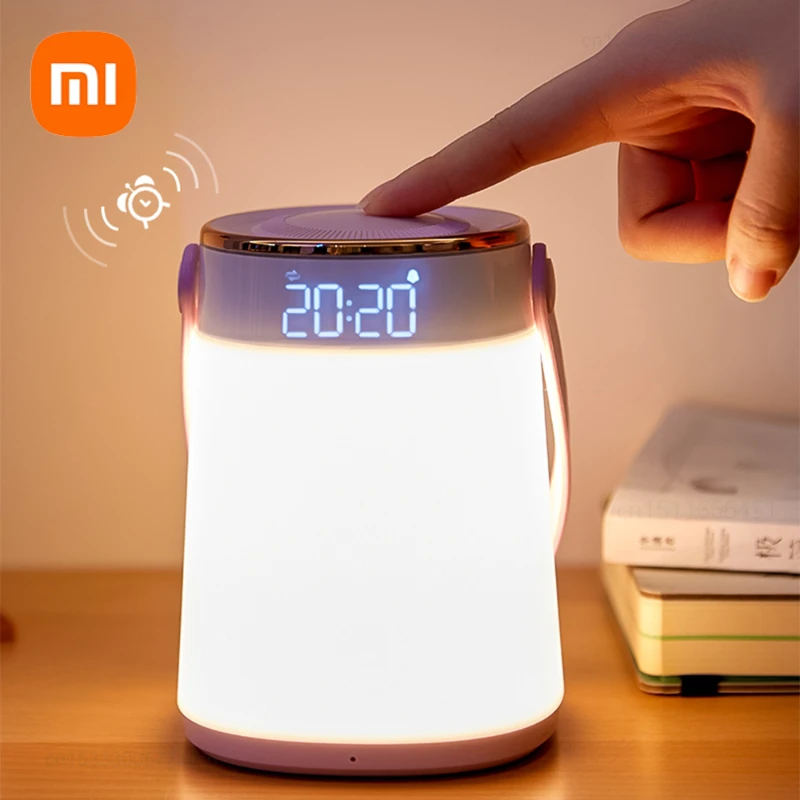 Xiaomi Clock Timing Temperature Display Stepless Dimming Portable Led Rechargeable Wireless Decor Lamp Bedroom Bedside Light