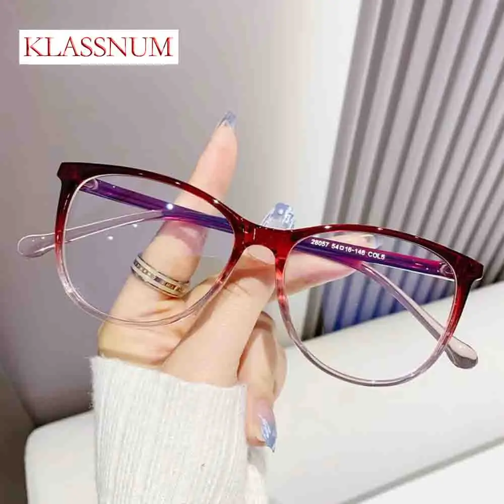 

New Fashion Anti Blue Light Eyeglass Frame Luxury Brand Design Glasses for Women Retro Trendy Transparent cat's eye Glasses