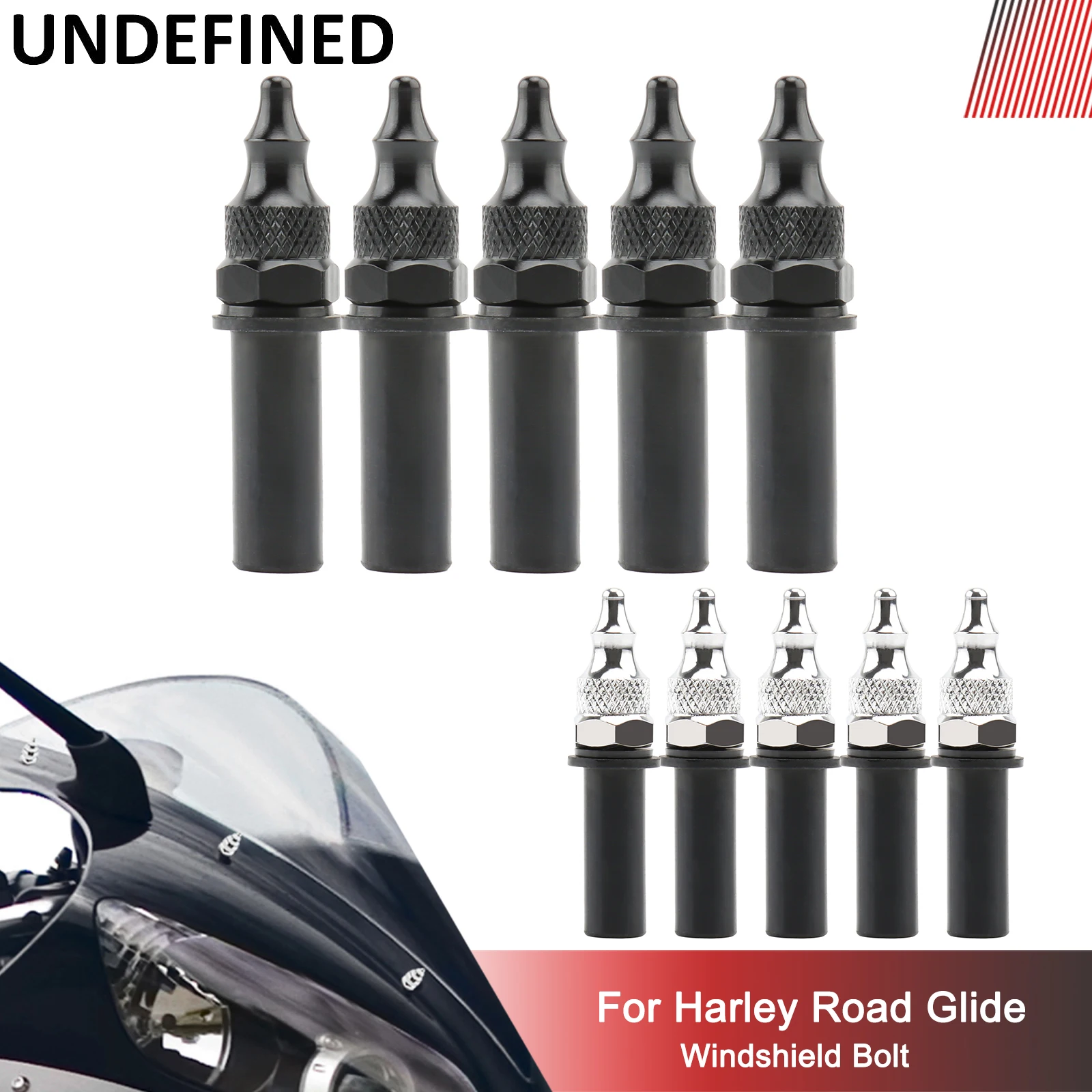 Windscreen Windshield Bolts Screws Well Nut Trim Kit for Harley Road Glide Ultra CVO Custom FLTR All Motorcycle Model Bolt Screw