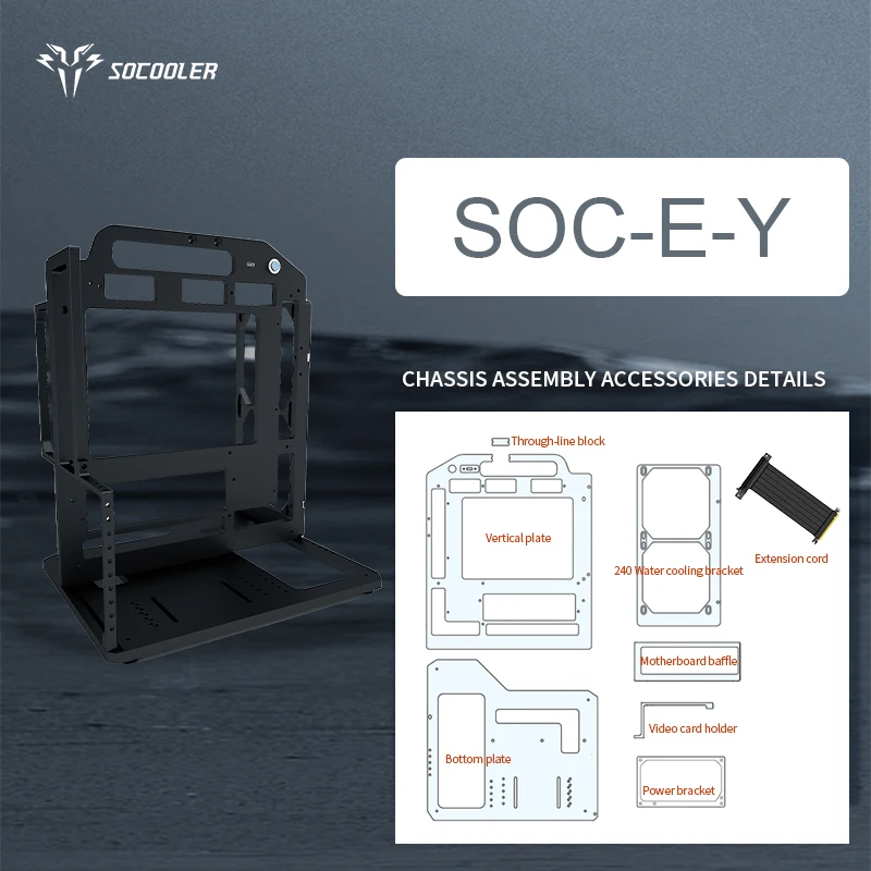 Socooler Hot Sale Sleek Micro ATX Case Supports RTX 5080 GPU Aluminum Material For Efficient Fan Cooling For PC Users - view 6