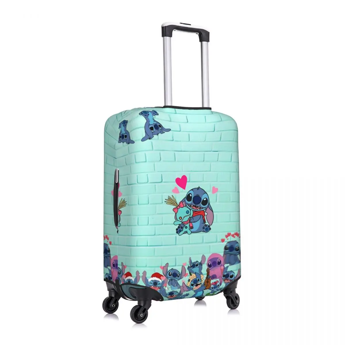 MINISO Stitch Cartoon Custom Suitcase Cover Business Protector Flight Practical Luggage Supplies