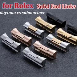 For Rolex Solid Curved End Links 20mm for Rolex Daytona vs Submariner for Rubber Watch Band Mod Parts Metal Link Strap End Link