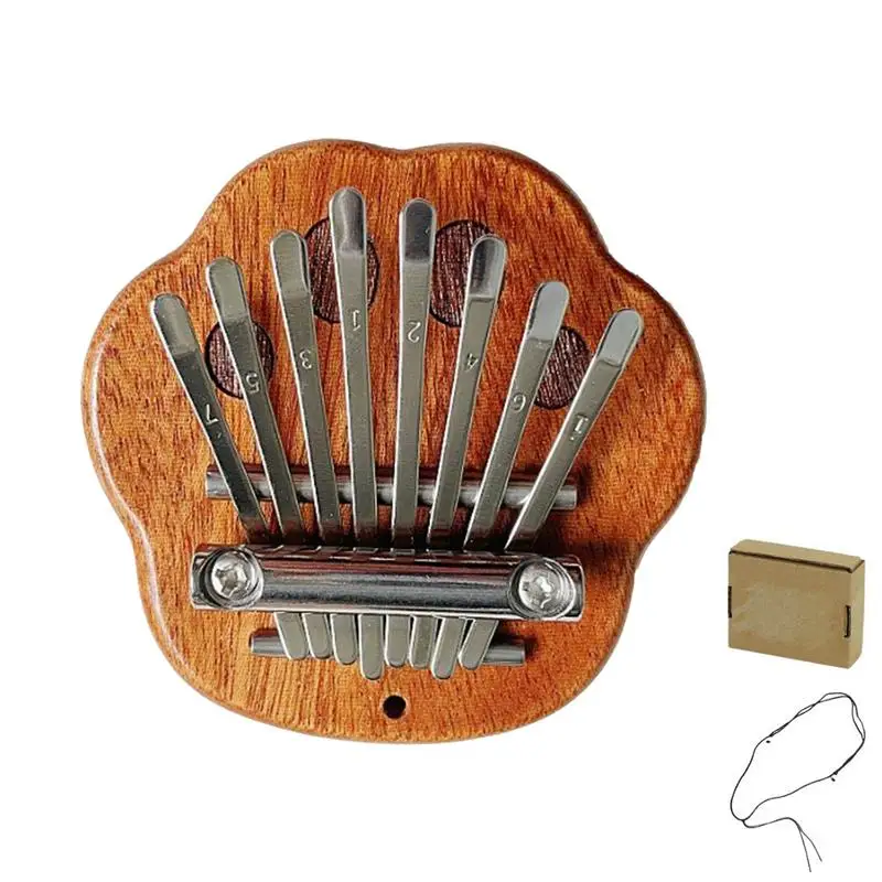 

Finger Thumb Piano For Kids Exquisite 8 Keys Solid Wood Chromatic Finger Piano For Professional Chromatic Handheld Keyboard