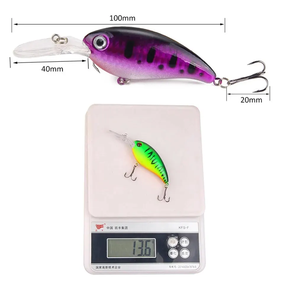 Kurbel Angeln Locken Köder Wobbler 13,6g 10cm Minnow Isca Künstliche 3D Augen Lockt Crankbait Für Bass Hecht karpfen Pesca Tackle – Detail 4