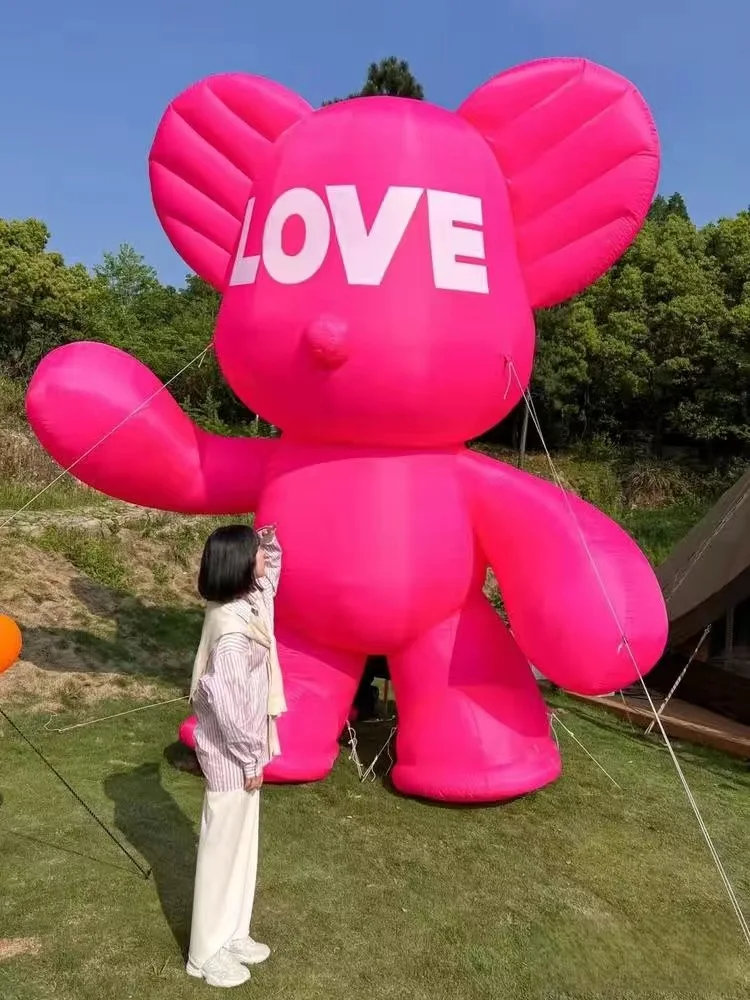 Imagem -06 - Inflável Bonito Urso Forma Balão Modelo Natal Casamento Festa Adereços com Gerador Decoração do Jardim m