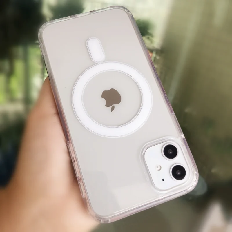 Compatible With Magsafe Clear Case for iPhone 16 15 14 13 11 12 Pro Max Plus Transparent Case Wireless Charging Magnetic Cover