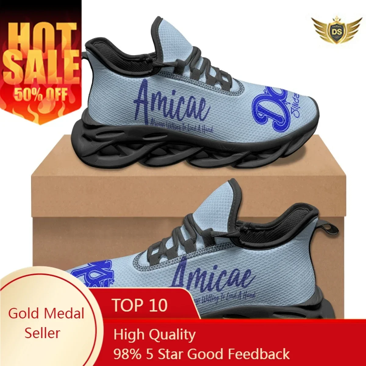 Friends Of Zeta Design Women Non-slip Mesh Swing Sneakers Zeta Amicae Comfortable Platform Shoes Ladies Running Shoes Zapatos