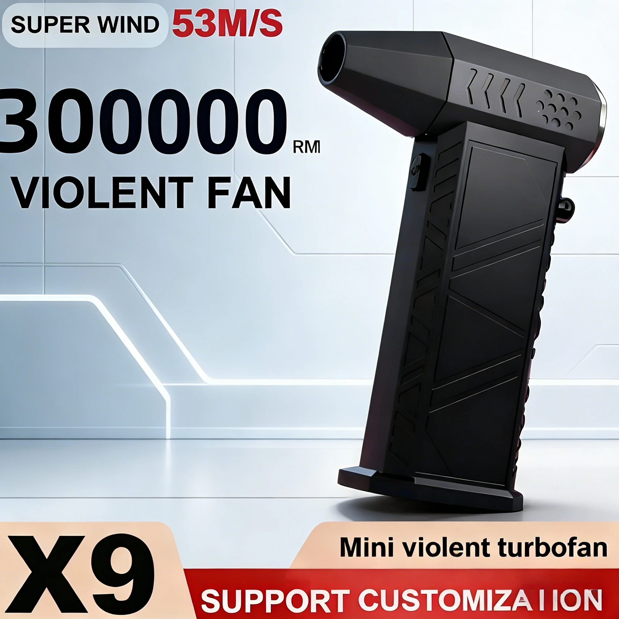

X9 Upgraded Brushless Turbo Fan Blower | 300000RPM Violent Jet Rechargeable Dust Blaster & Electric Dryer for PC, Car & Home