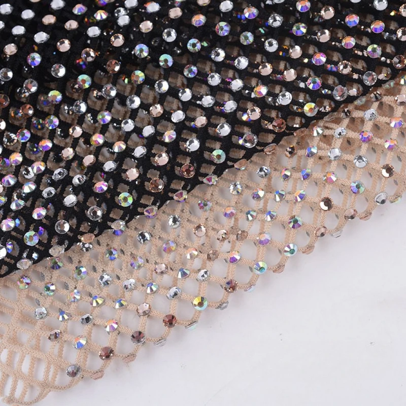 

Diamond Stretch Mesh Fabric for DIY Sewing Handmade Evening Dress Skirt Clothing Fashion Material Cloth By The Meter