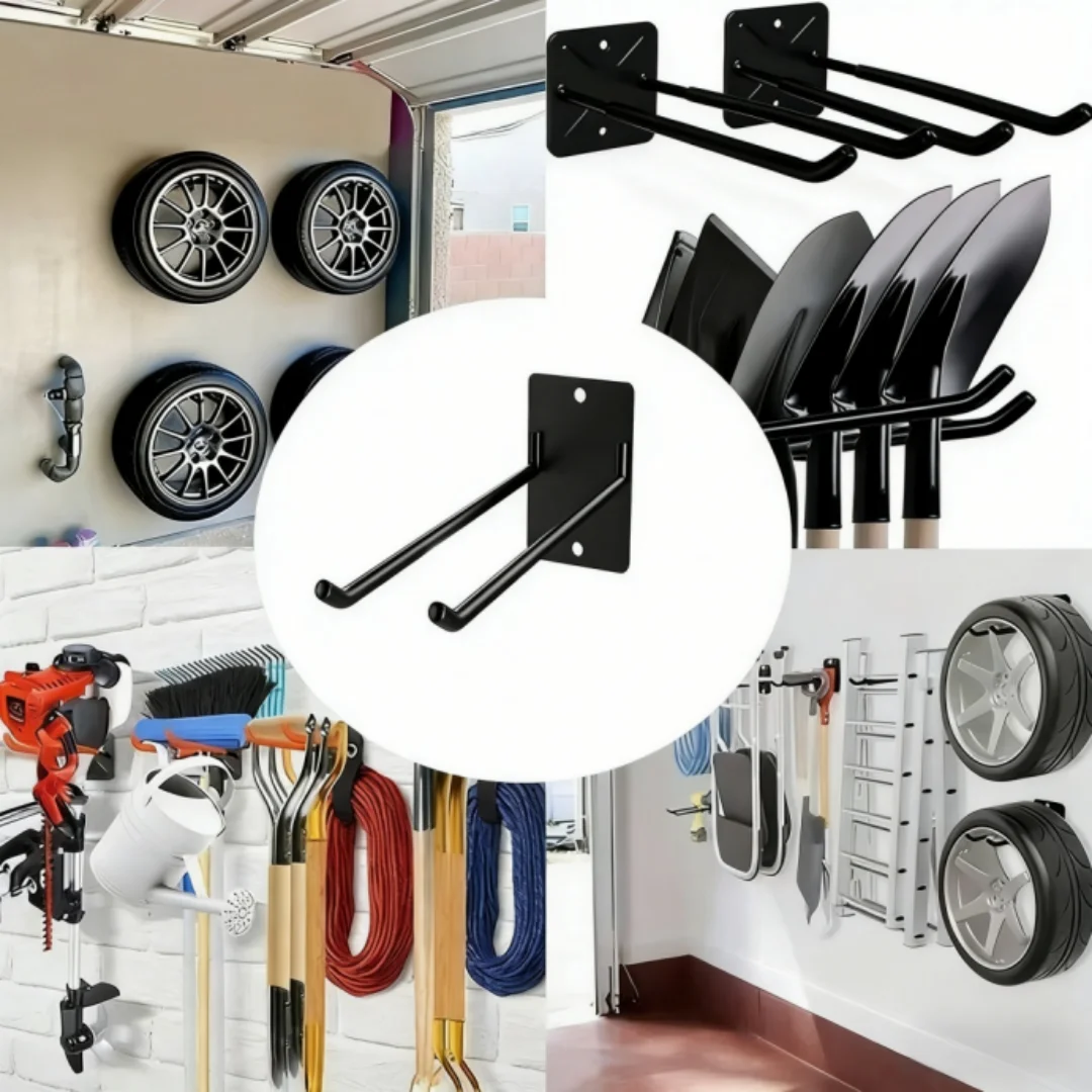 “Tool Storage System Wall Hooks - Multi-Function Garden Tool Organizer for Garage/Warehouse, Heavy Duty Wall-Mounted Tool Hanger