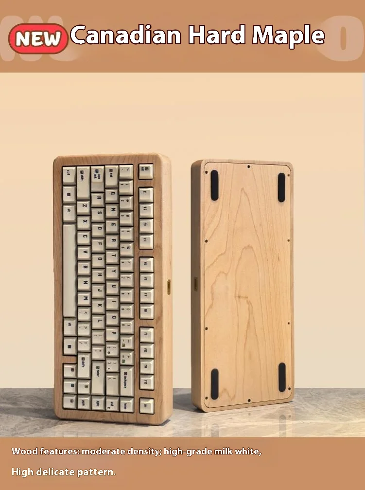 Imagem -04 - Zaoyi Null75 Kit de Teclado Mecânico Três Modos Teclado para Jogos sem Fio Madeira Maciça Personalizado Troca Quente Acessórios para Jogos Presente