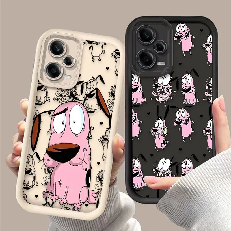 Cartoon Courages Cowardly Dog Case for Xiaomi Redmi Note 11 12 13 Pro Plus 4G 5G 10S 11S 9S 12S 10 9 Redmi 12C 14C 13C A3 12