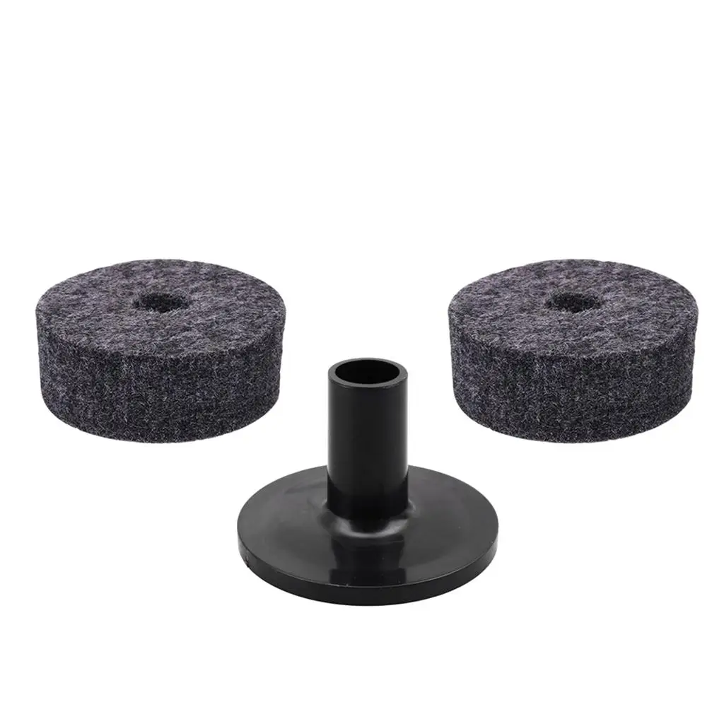 1pc Cymbal Sleeve with Flange +2pcs Felt Washers for Drum Set Percussion Instrument