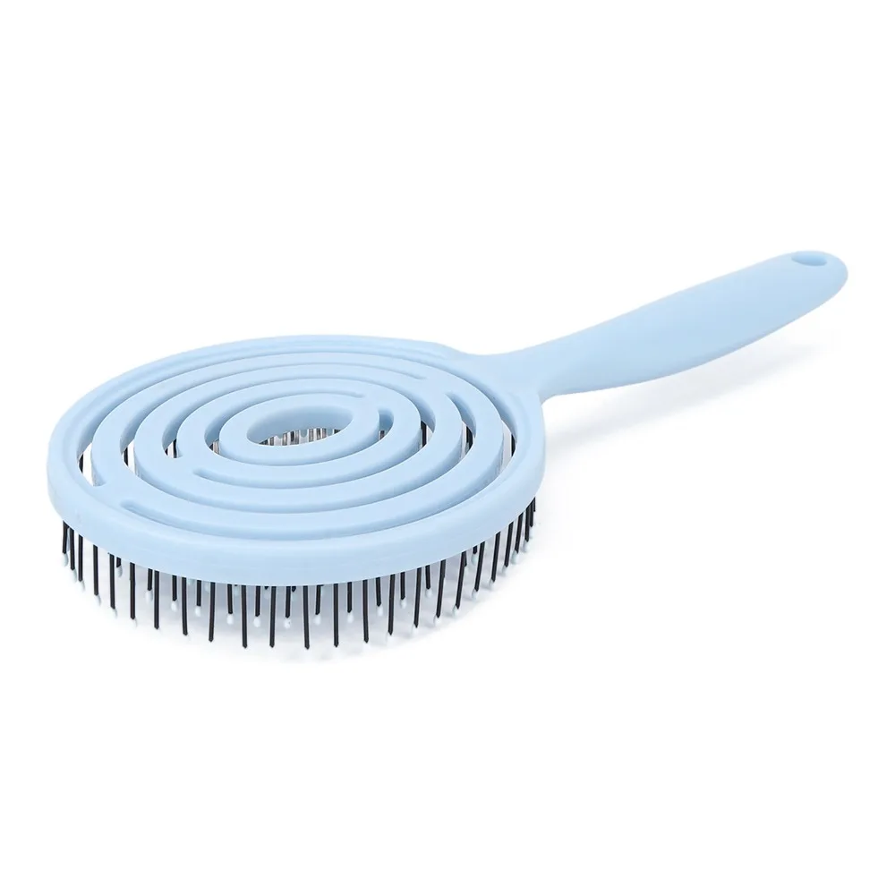 Round Shape Hair Detangling Brush Soft Straightening Straightening Hair Brush Vented Design Versatile Salon Hair Comb For Women