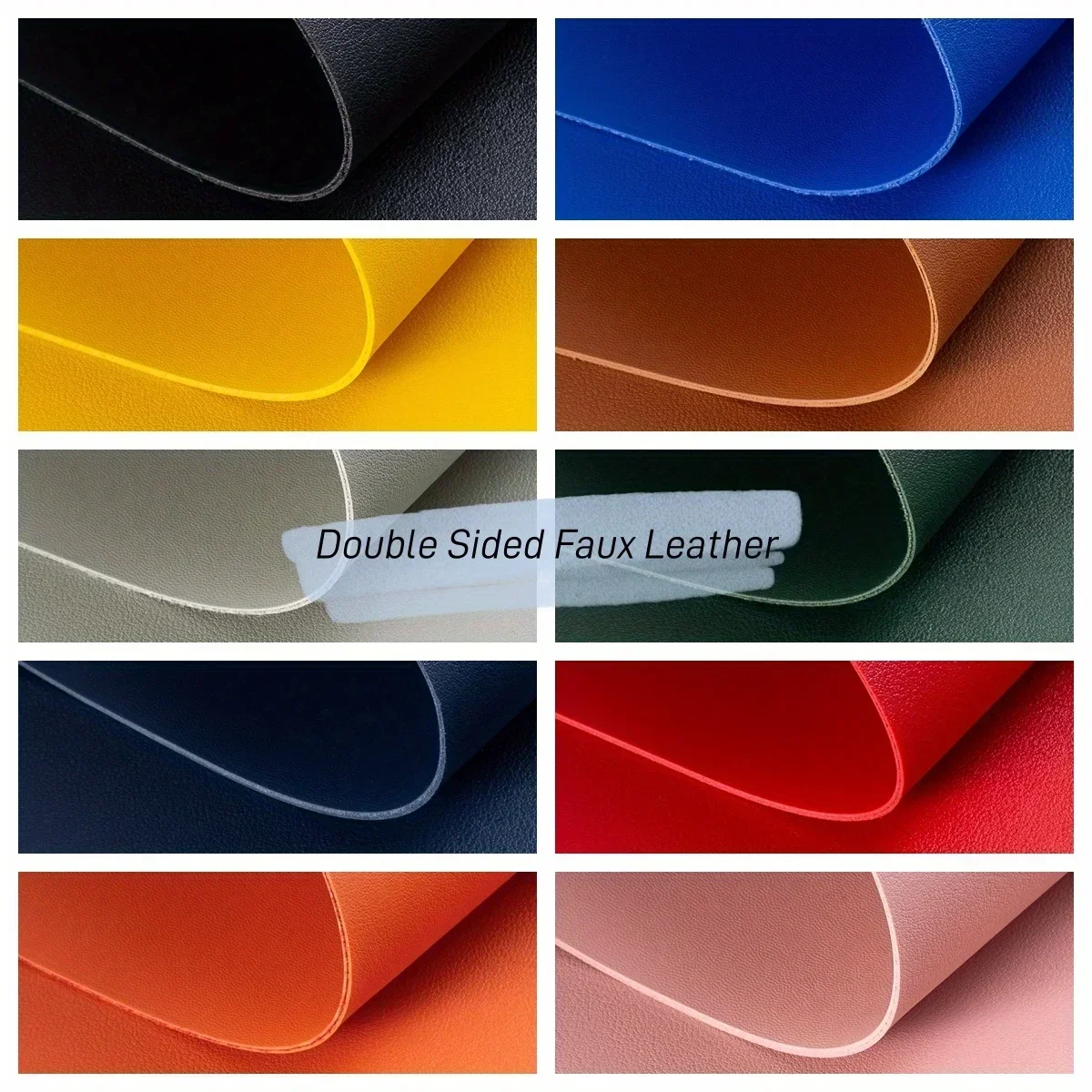 30x135cm Double-Sided Faux Leather Fabric,Leatherette Fabric Roll for DIY Projects Earrings Bows Making PU Fabric Leather